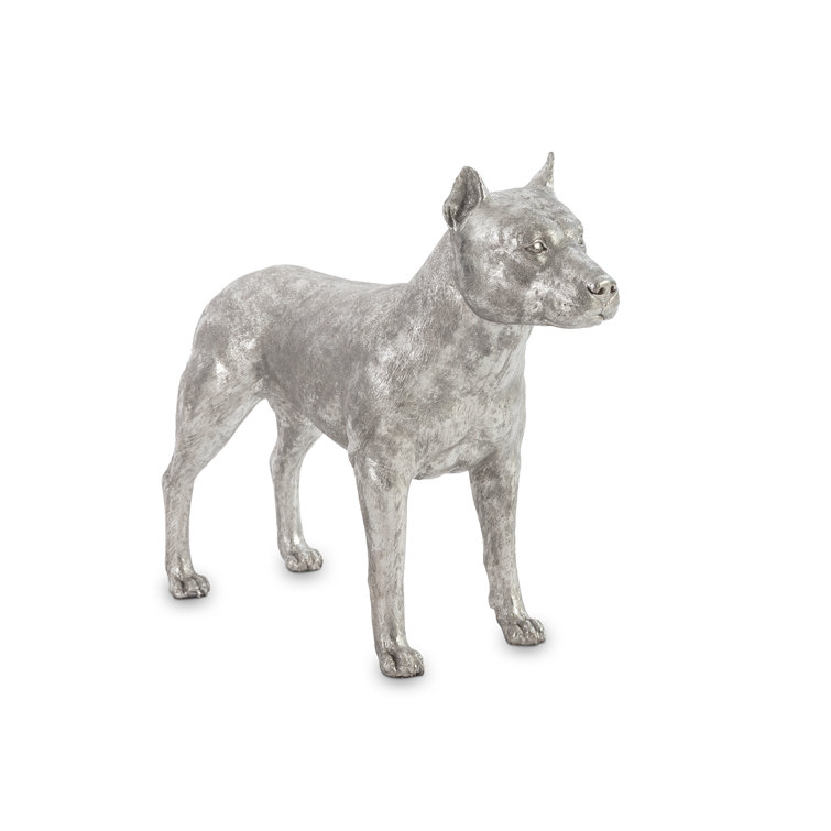 large pitbull statue
